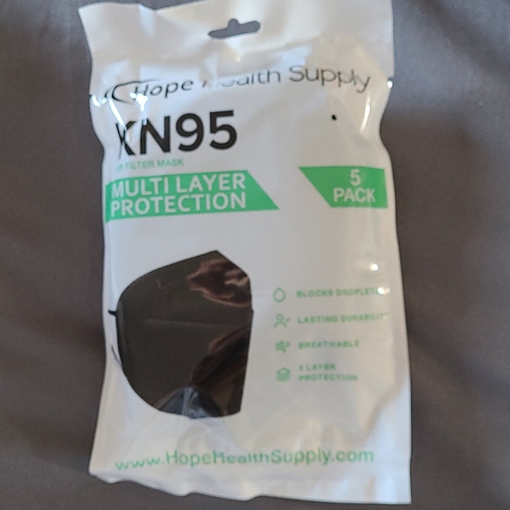 Five pack, KN95 five layer masks